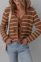 Chestnut Tie Front Sweater