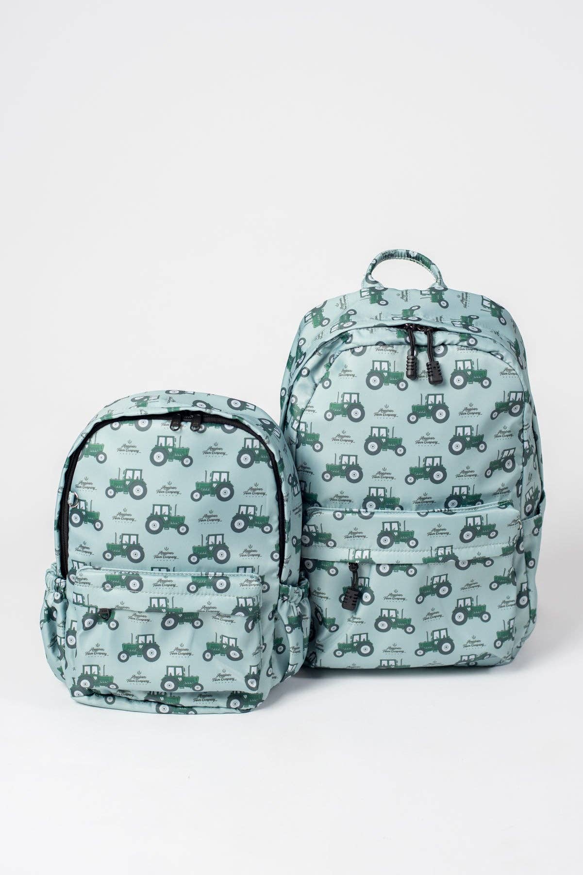 Green Tractor Backpack: Green / 13" Kids