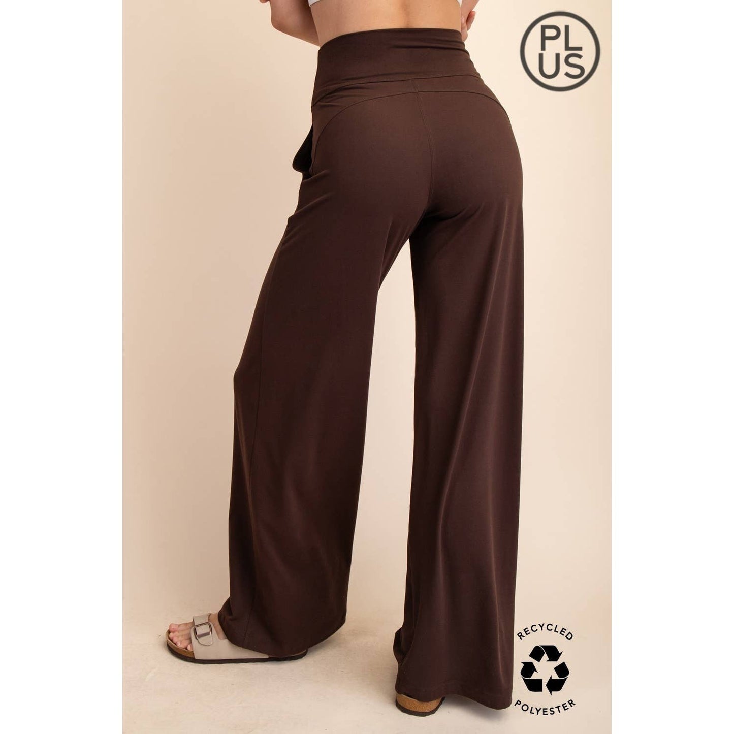 PLUS SIZE BUTTER V WAIST WIDE PANT