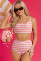 3pcs High Waist Bikini & Sarong