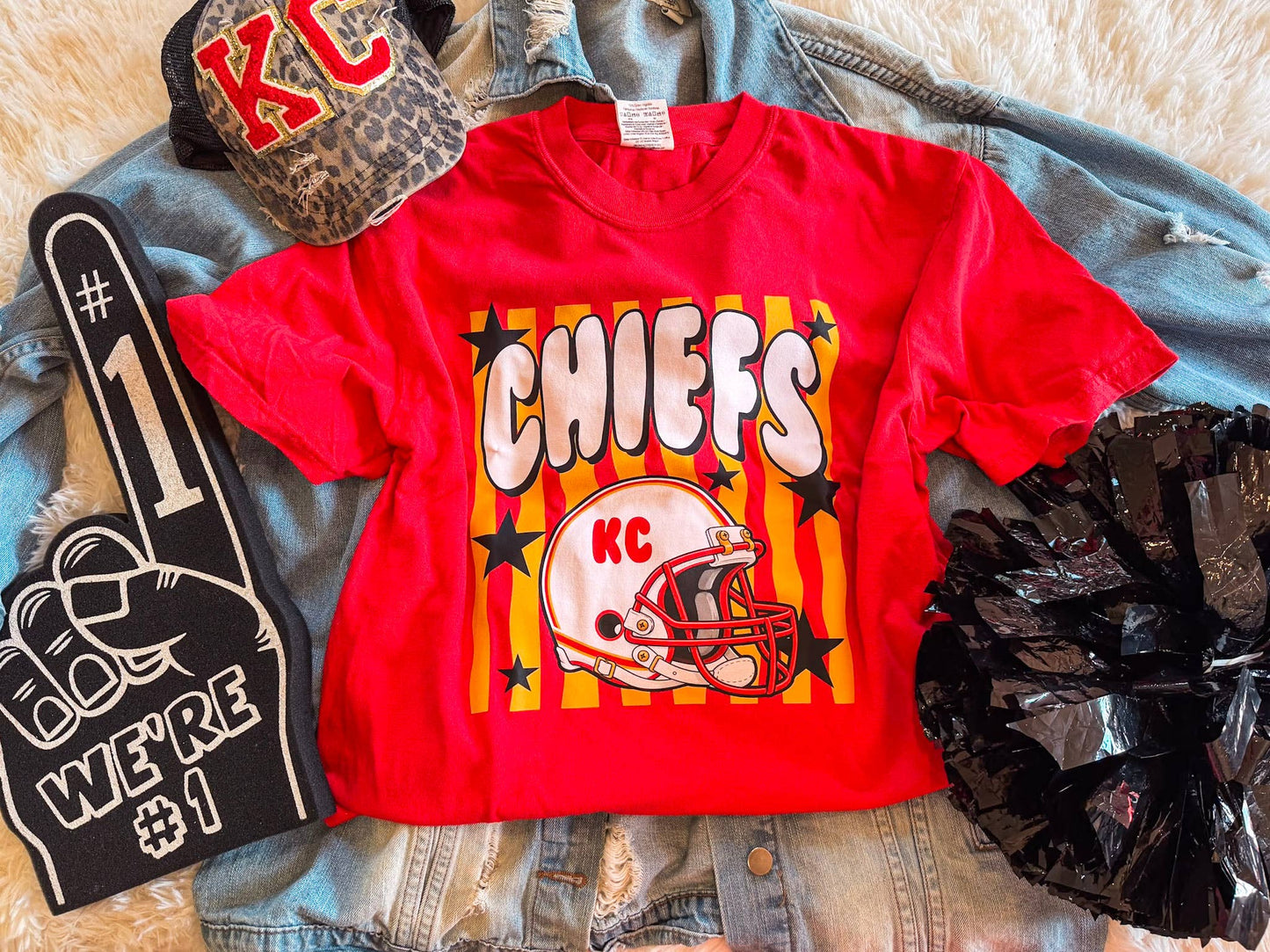 CHIEFS RETRO TEE (RED CC): SMALL
