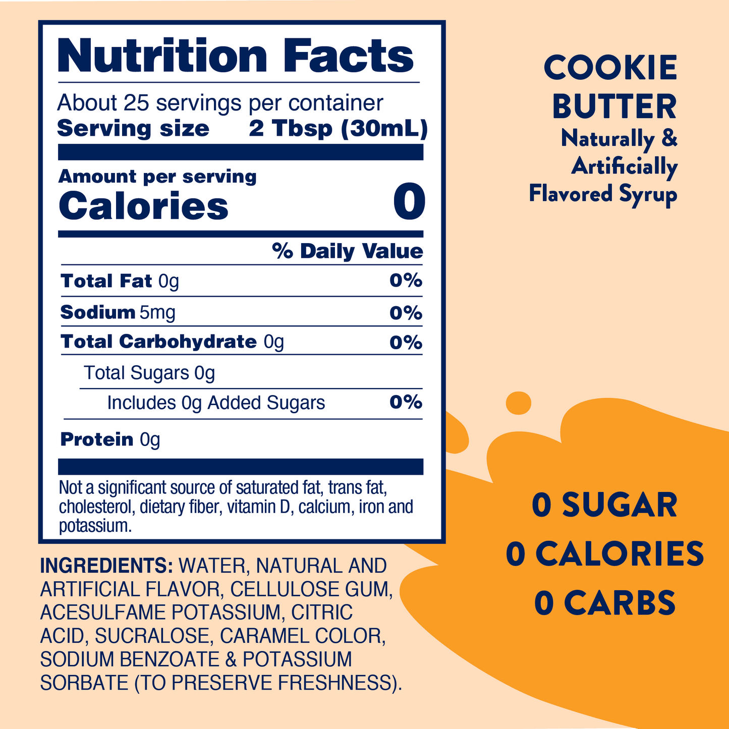 Sugar Free Cookie Butter Syrup (Harvest)