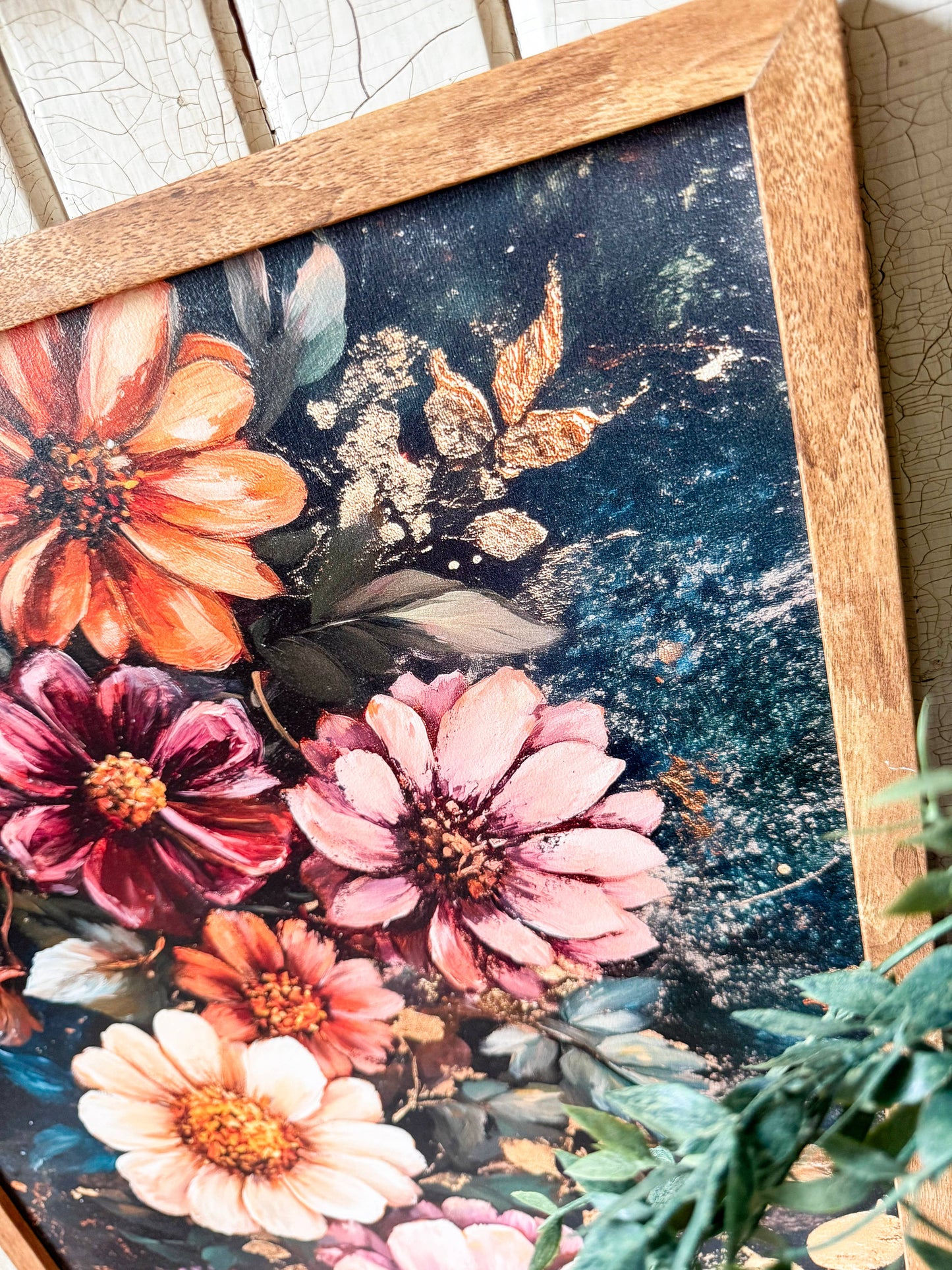 Floral Wood Sign - 16x20