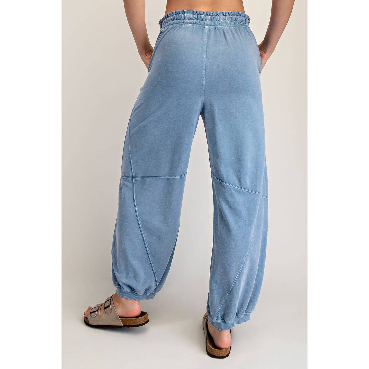 MINERAL WASHED TERRY BUTTER JOGGER PANTS