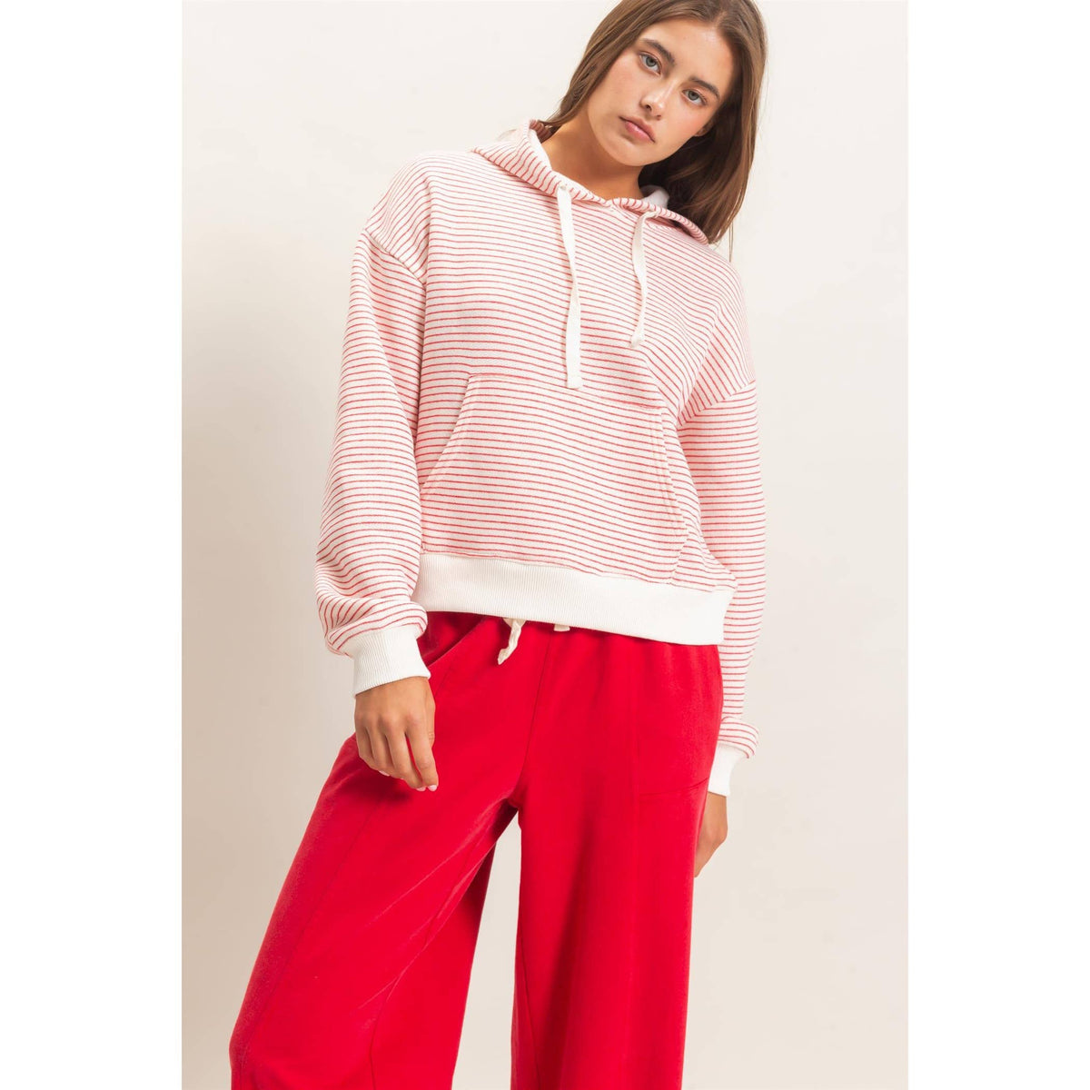 Striped French Terry Hoodie
