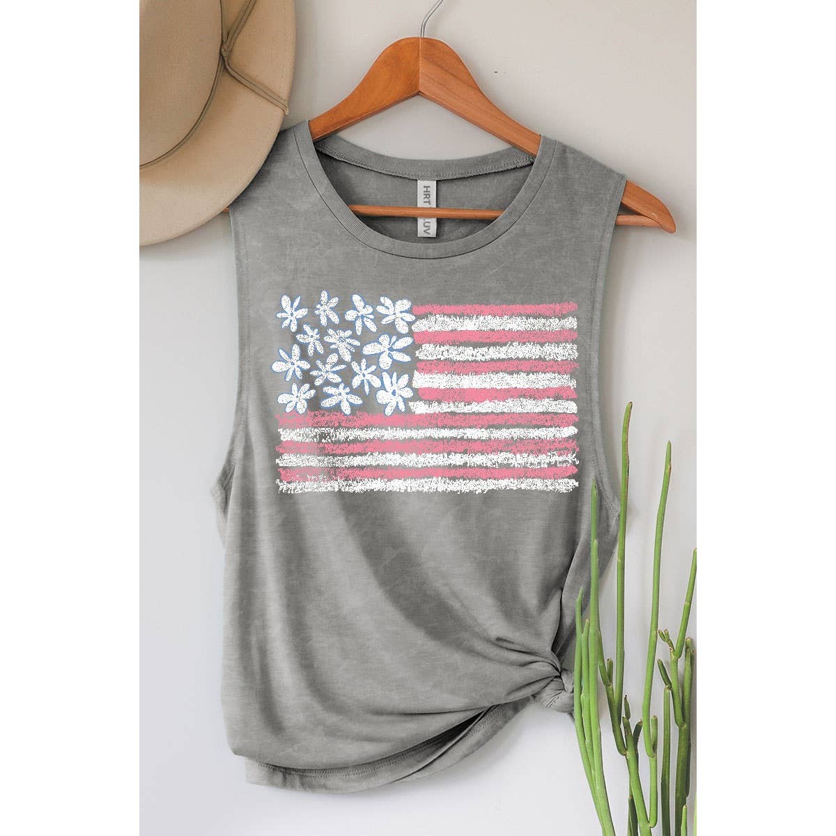 AMERICAN FLAG MINERAL GRAPHIC TANK TOP: Mineral Navy / XL