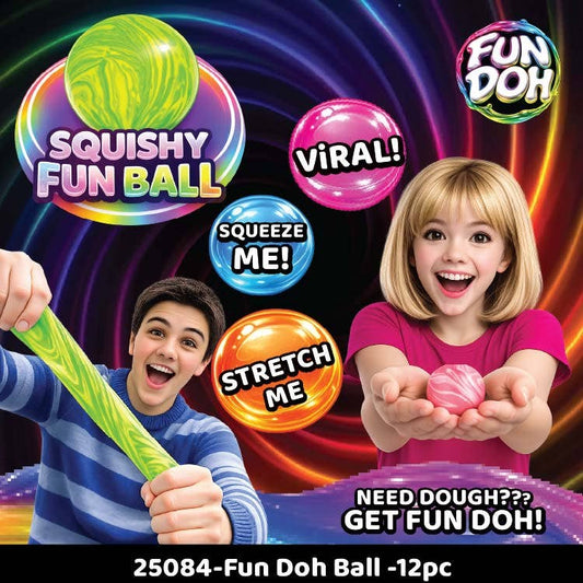 Fun Doh Squishy Fun Fidget Ball Boxed Assortment