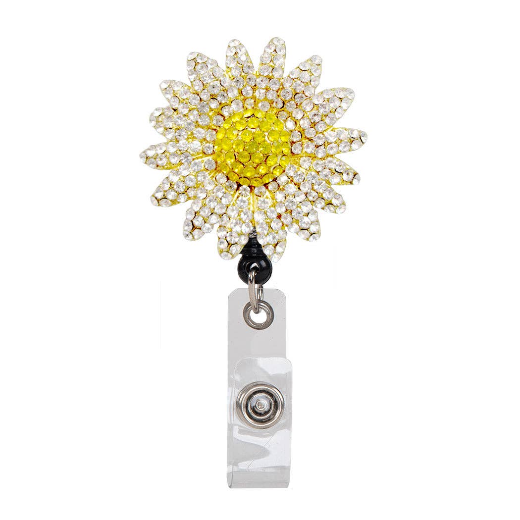 Daisy Sparkle and Shine Rhinestone Badge Reel: SPARKLE & SHINE DAISY