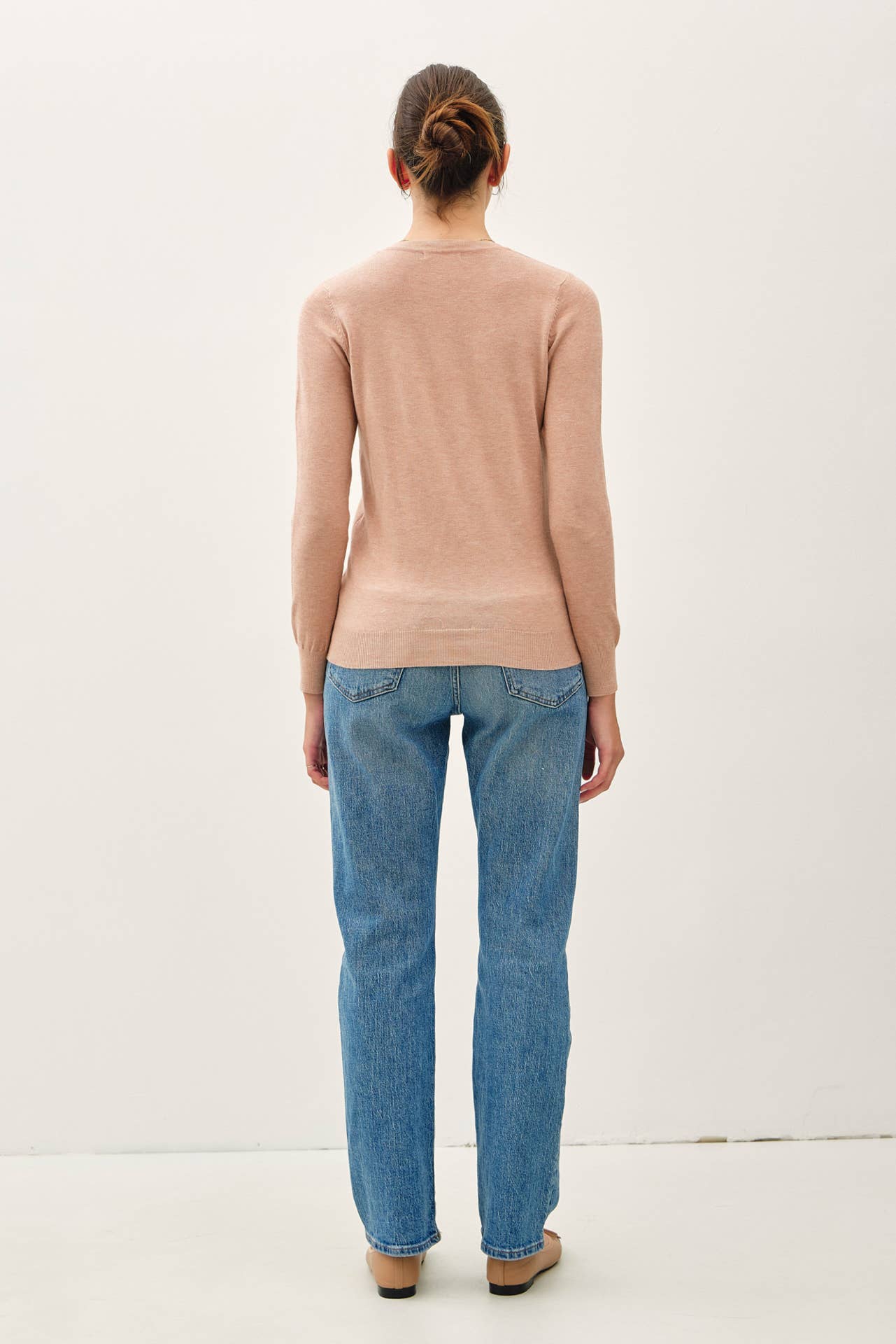 VISCOSE SOFT KNIT IVORY SWEATER