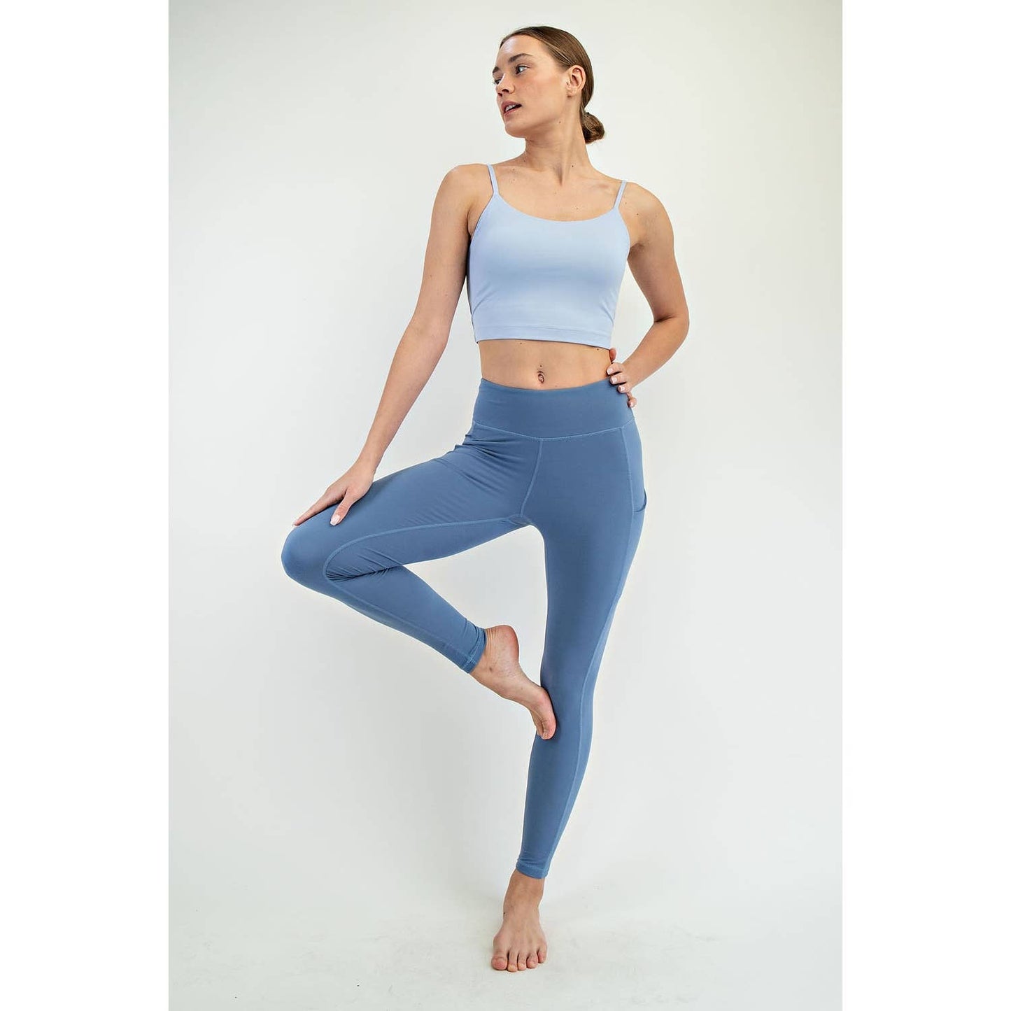 BUTTER BASIC LEGGING WITH POCKETS: Emerald Green / S-M-L(2-2-2)