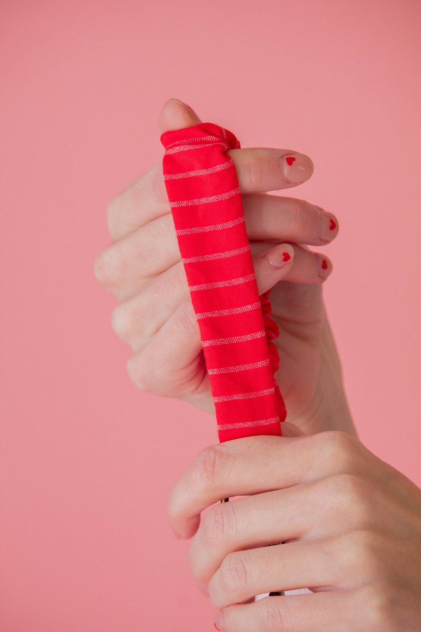 Red Striped Keychain