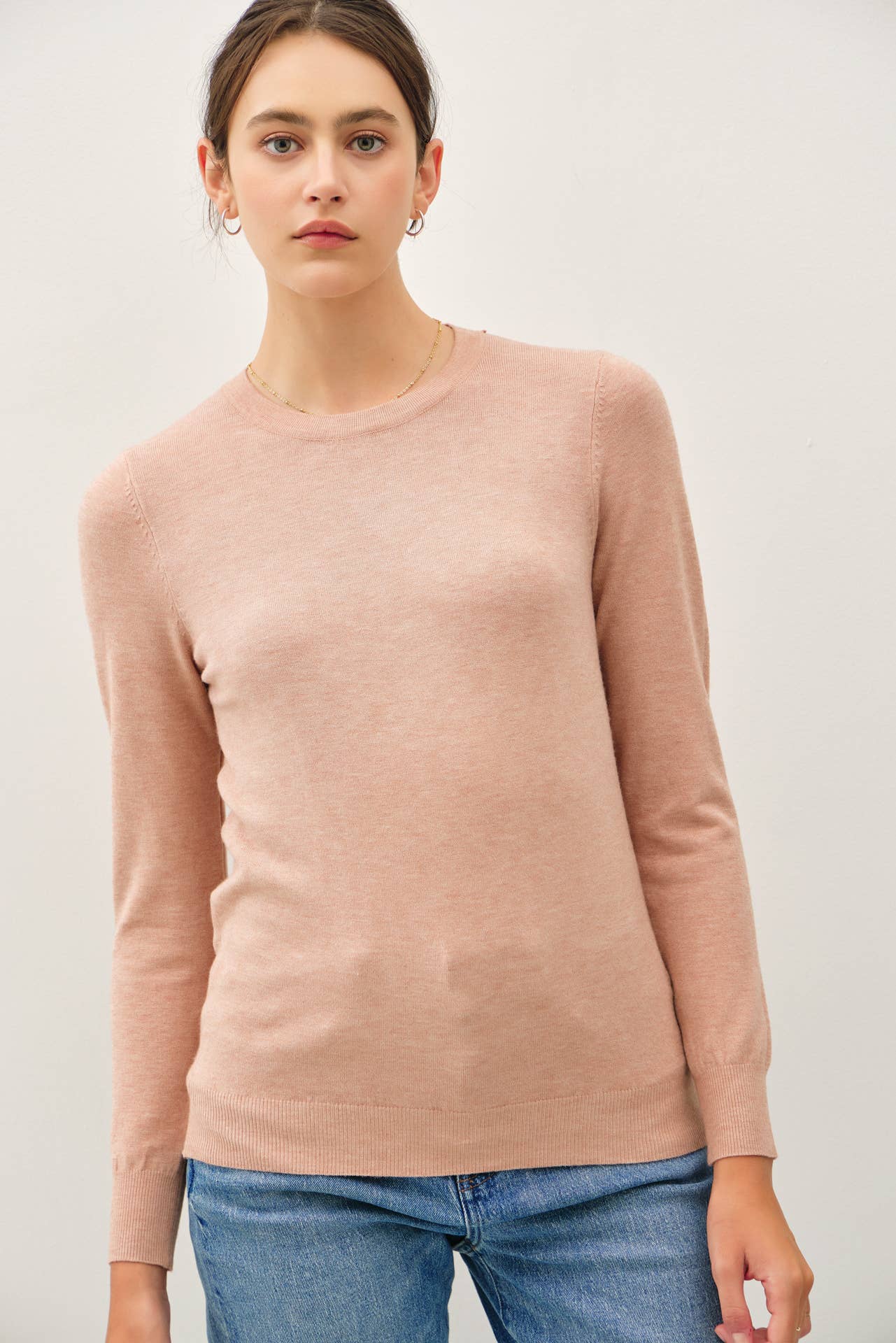 VISCOSE SOFT KNIT IVORY SWEATER