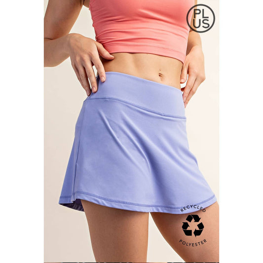PLUS SIZE BUTTER SKORT