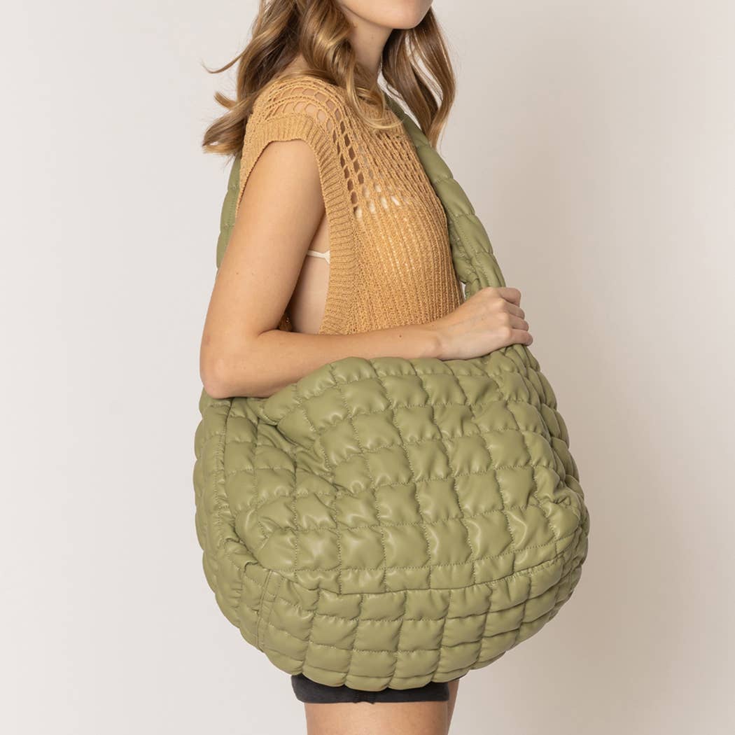 Stylish Quilted Puffer Handbag