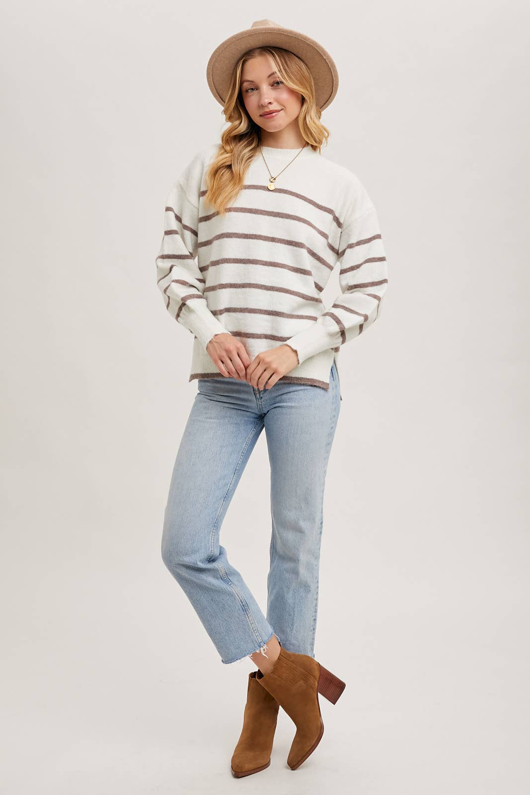 STRIPED KNIT SWEATER