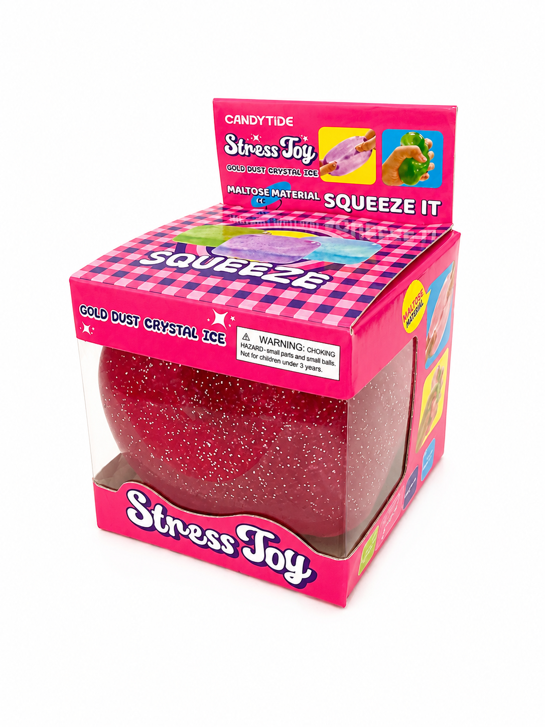Gold Dust Crystal Ice Stress Toy Cube MSND19
