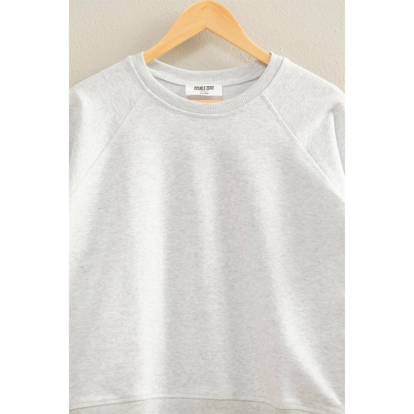 Raglan Sleeve Pullover Sweatshirt