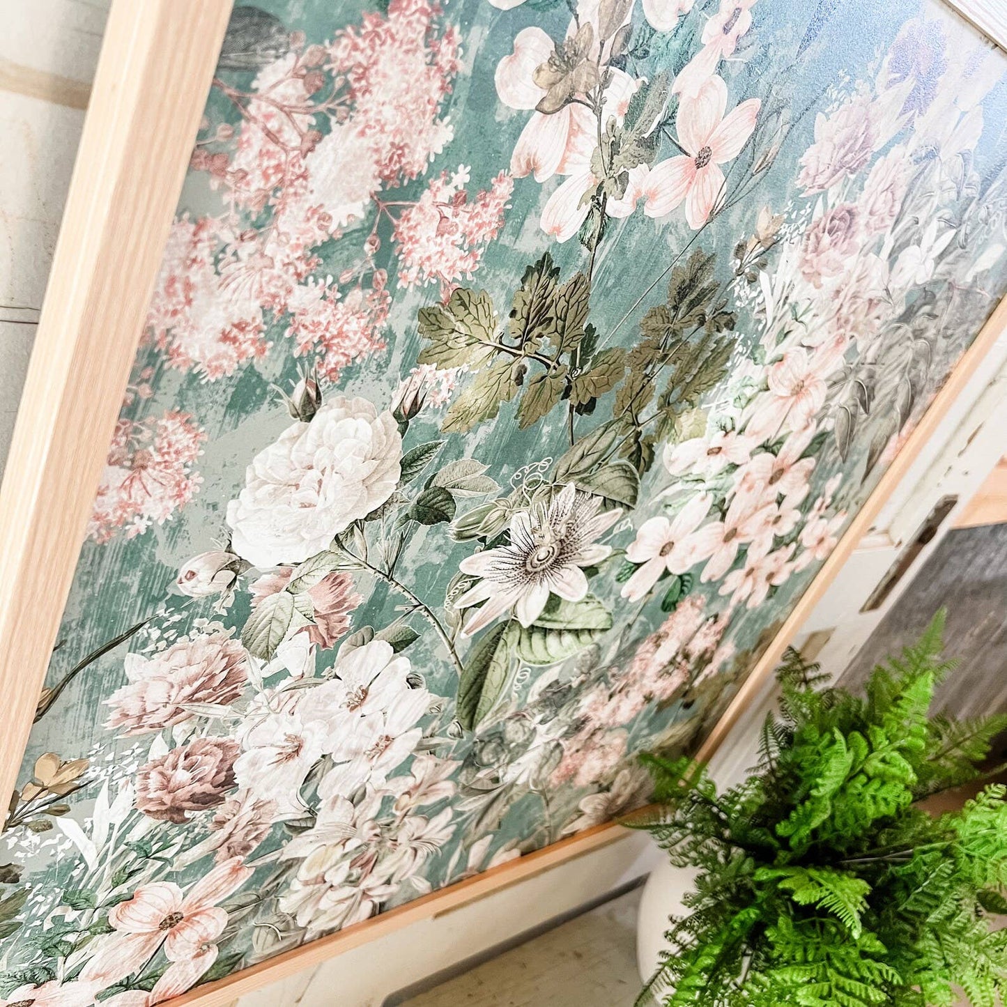 Green Vintage Floral - 12x12