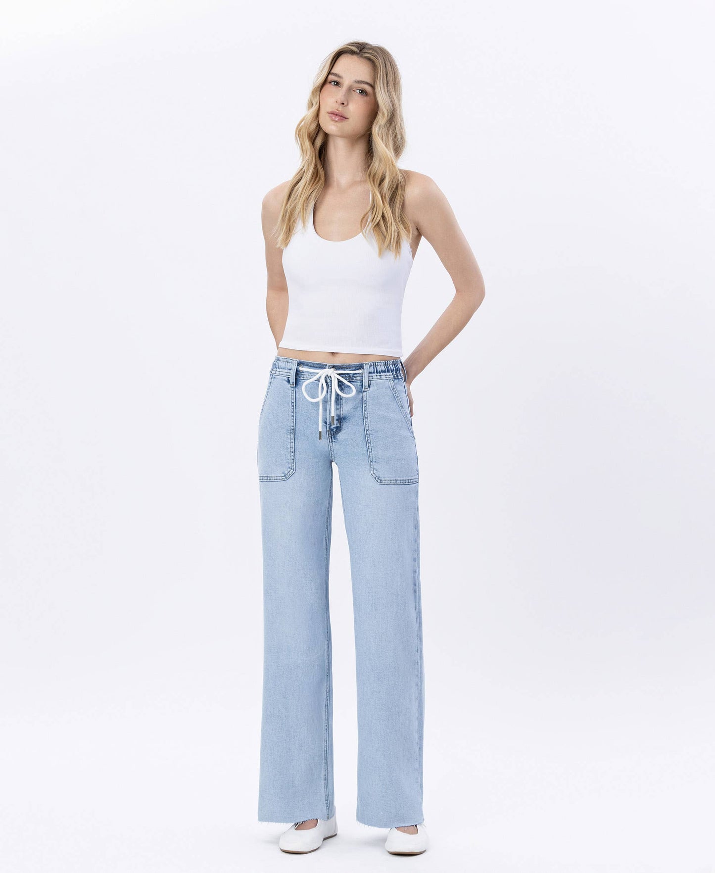 HIGH RISE DRAWSTRING WIDE