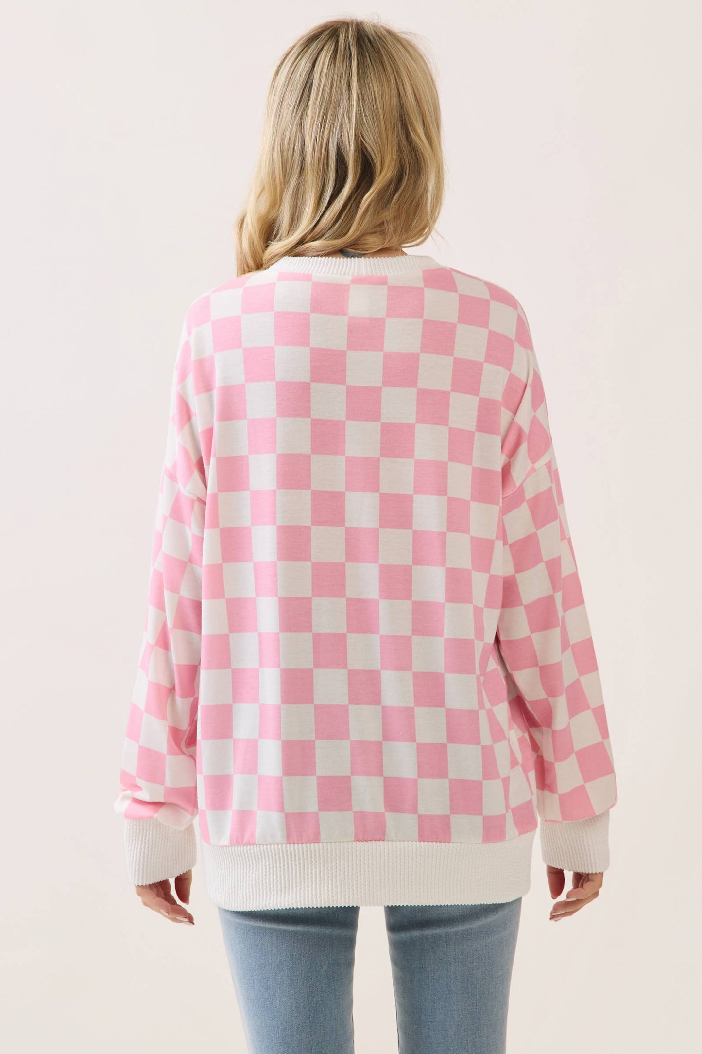 Checkered Drop Shoulder