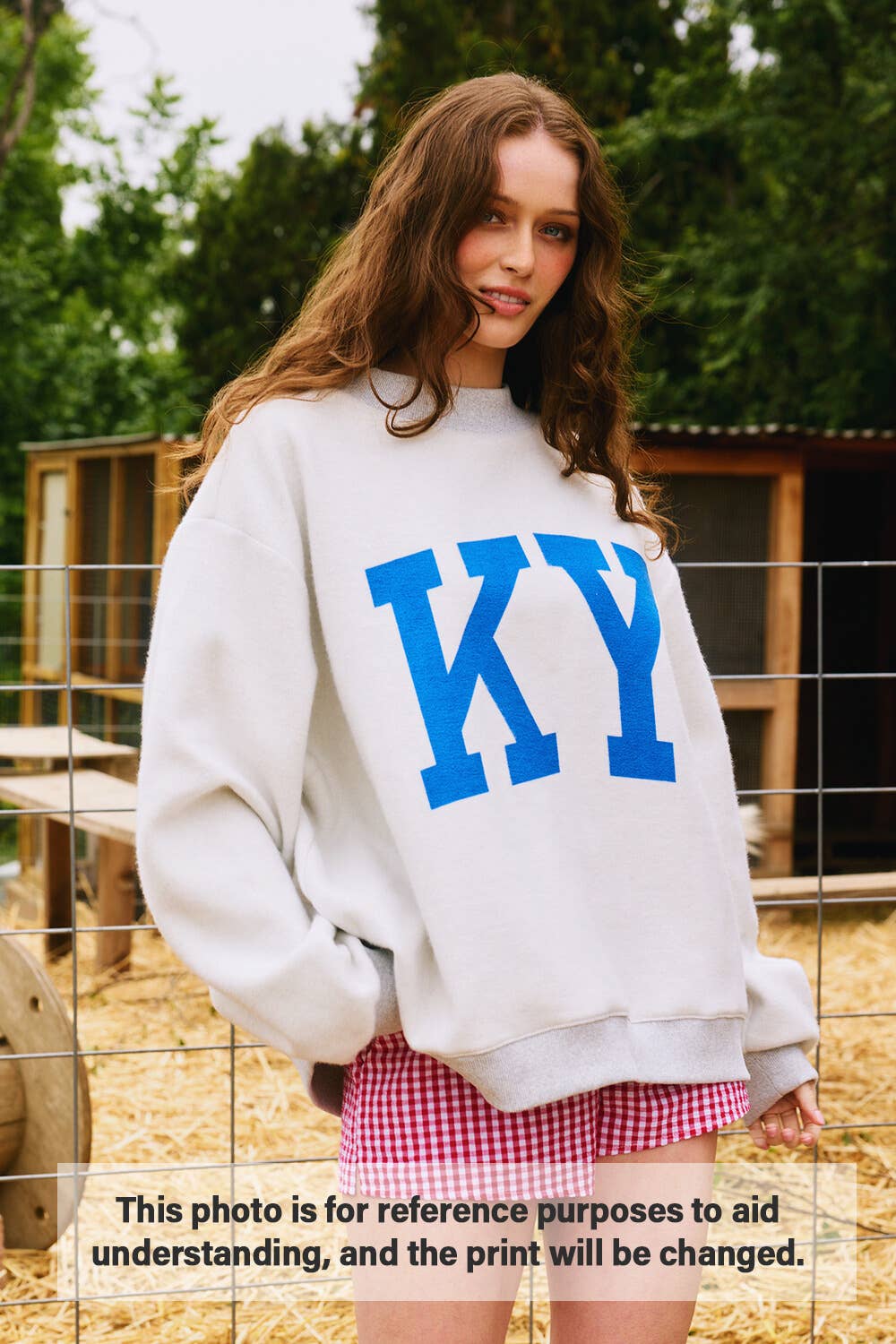 IT2594-NEBRASKA 'NEBRASKA & NE' Print Sweatshirt: HEATHER GREY / S/M-L/XL (3-3)