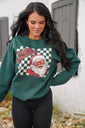 Checkered Santa Sweatshirt
