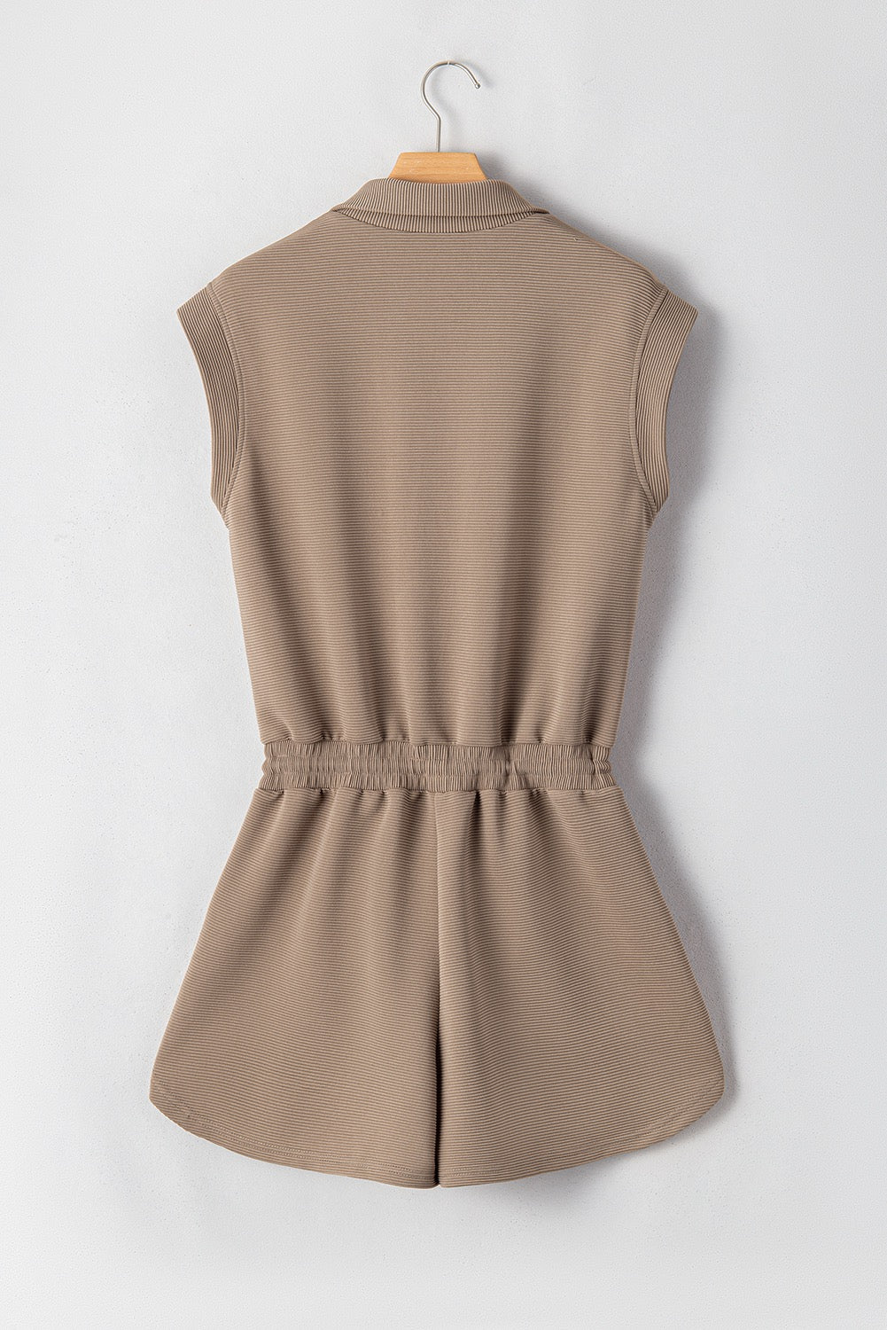 Dark Khaki Half Zip Romper