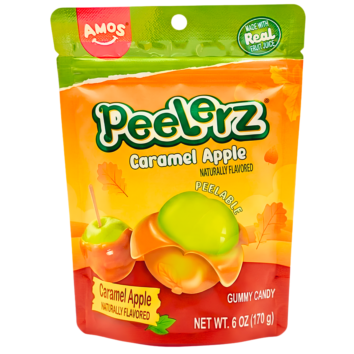 Amos Peelerz Caramel Apple Gummy Candy 6oz