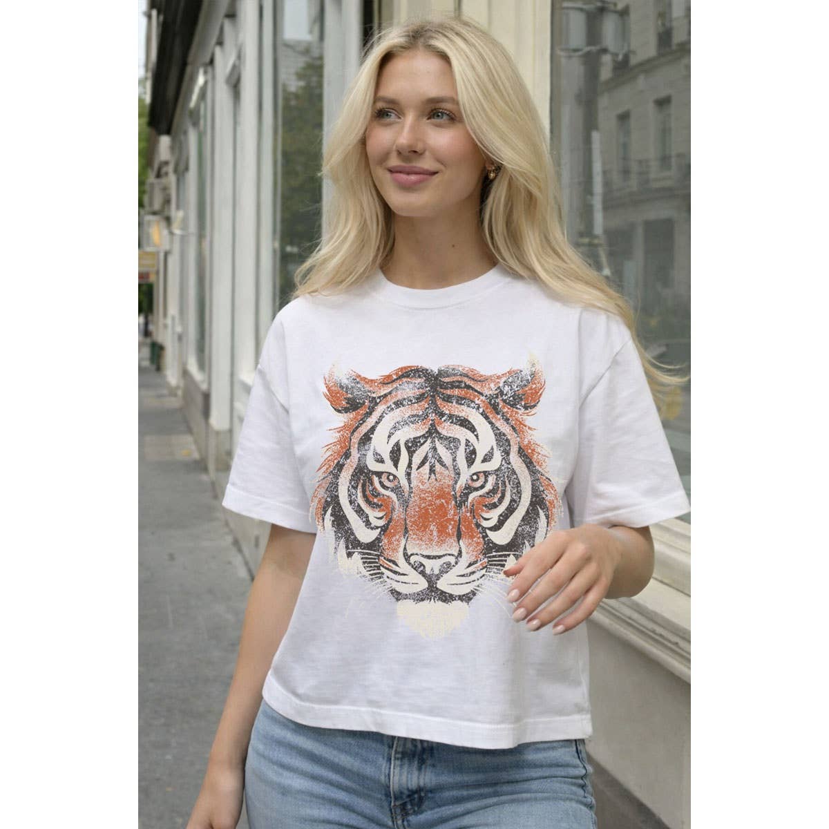 TIGER BIG FACE MINERAL GRAPHIC TEE