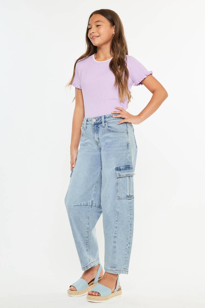 YOUTH LOW SLUNG HORSESHOE FIT JEANS-YC5539L: LIGHT / 6