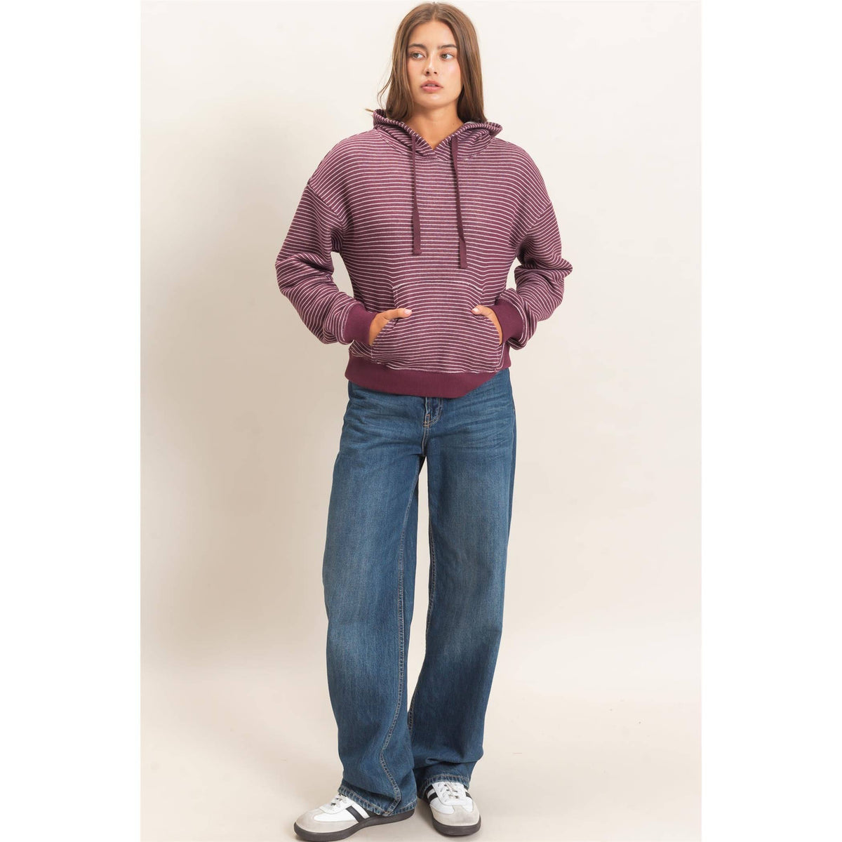 Striped French Terry Hoodie