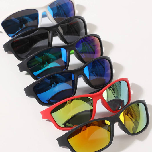 Kids Solid Colored Frame Tinted Lenses Sunglasses: 12 ASSORTED COLOR / ONE SIZE