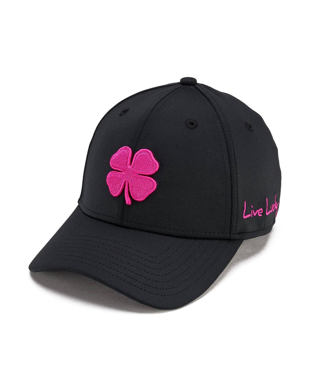 Premium Clover 185 Black Fitted Performance Hat: L/XL