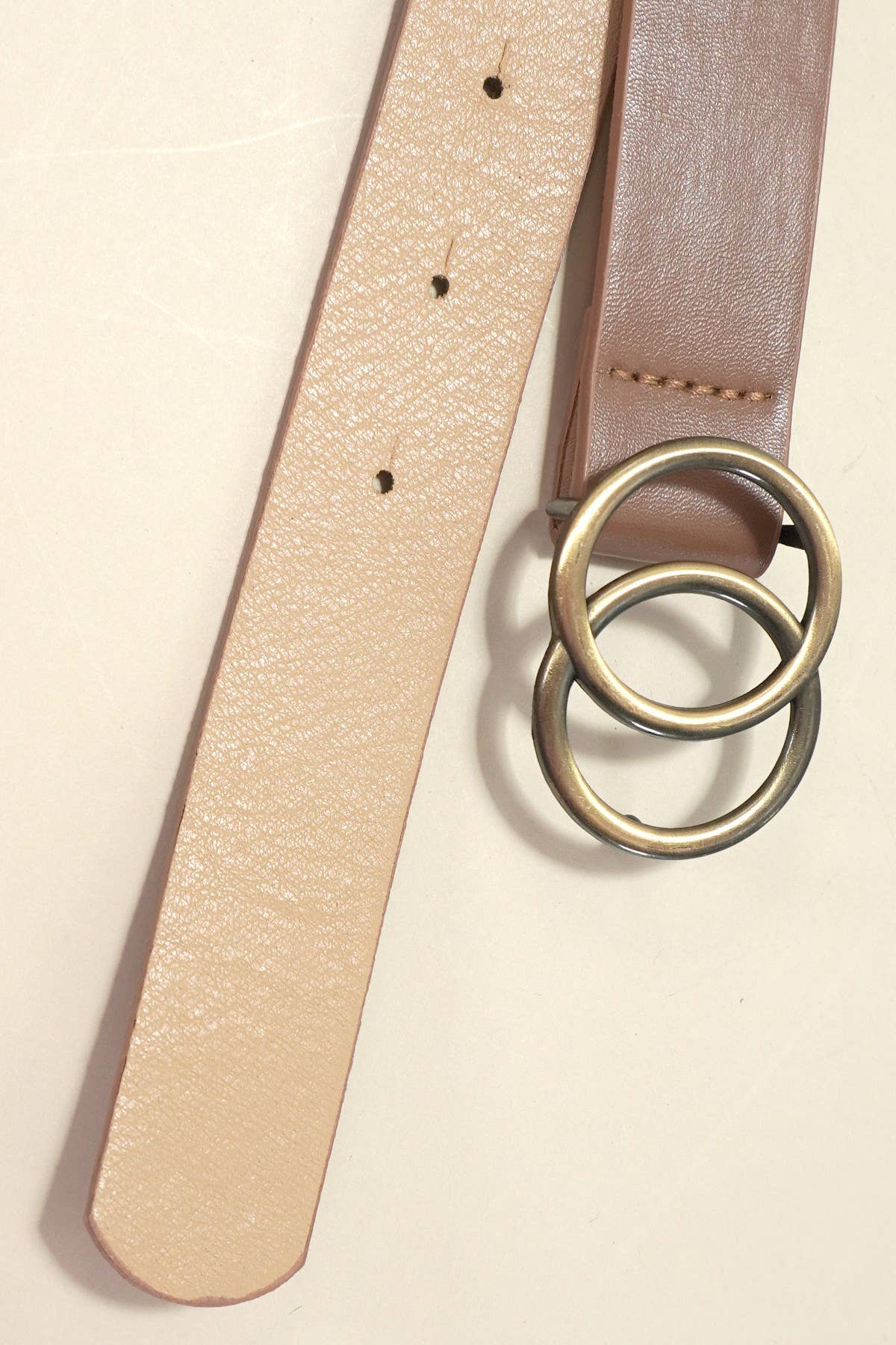 DOUBLE O BUCKLE FAUX LEATHER BELT: Leopard