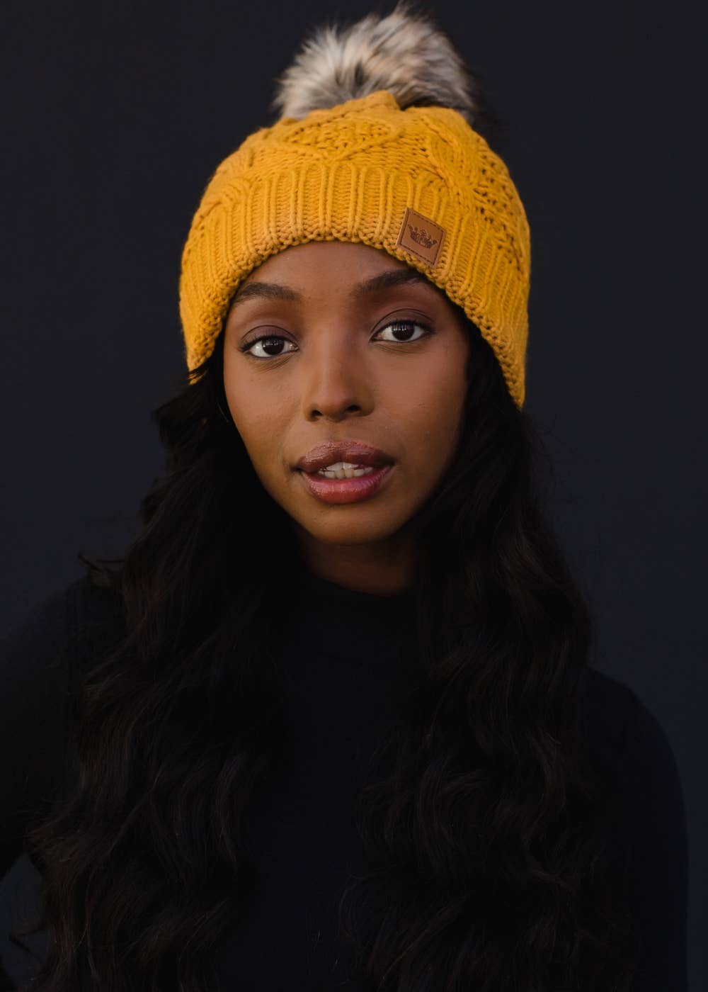 Cable Knit Pom Hat