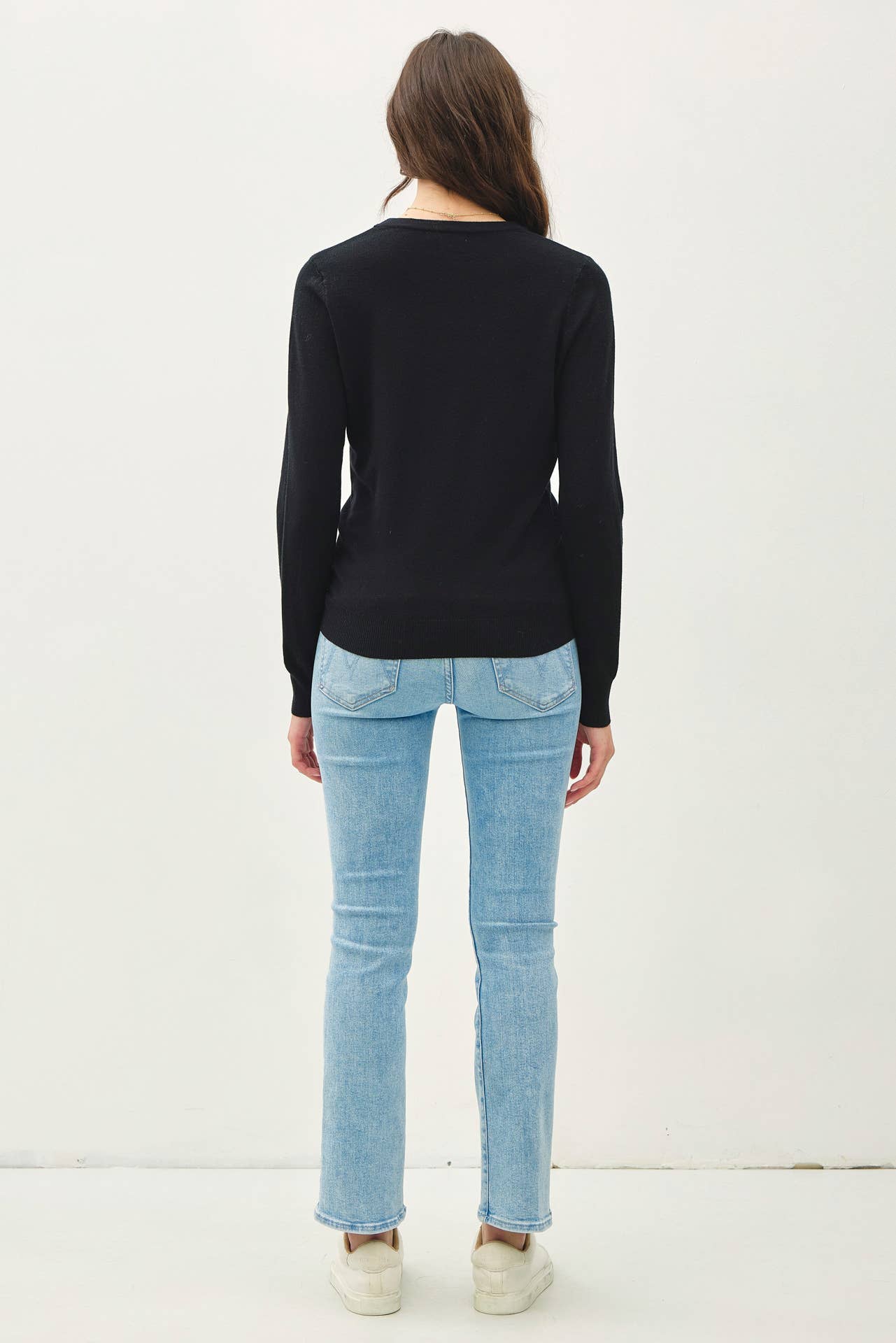 VISCOSE SOFT KNIT IVORY SWEATER
