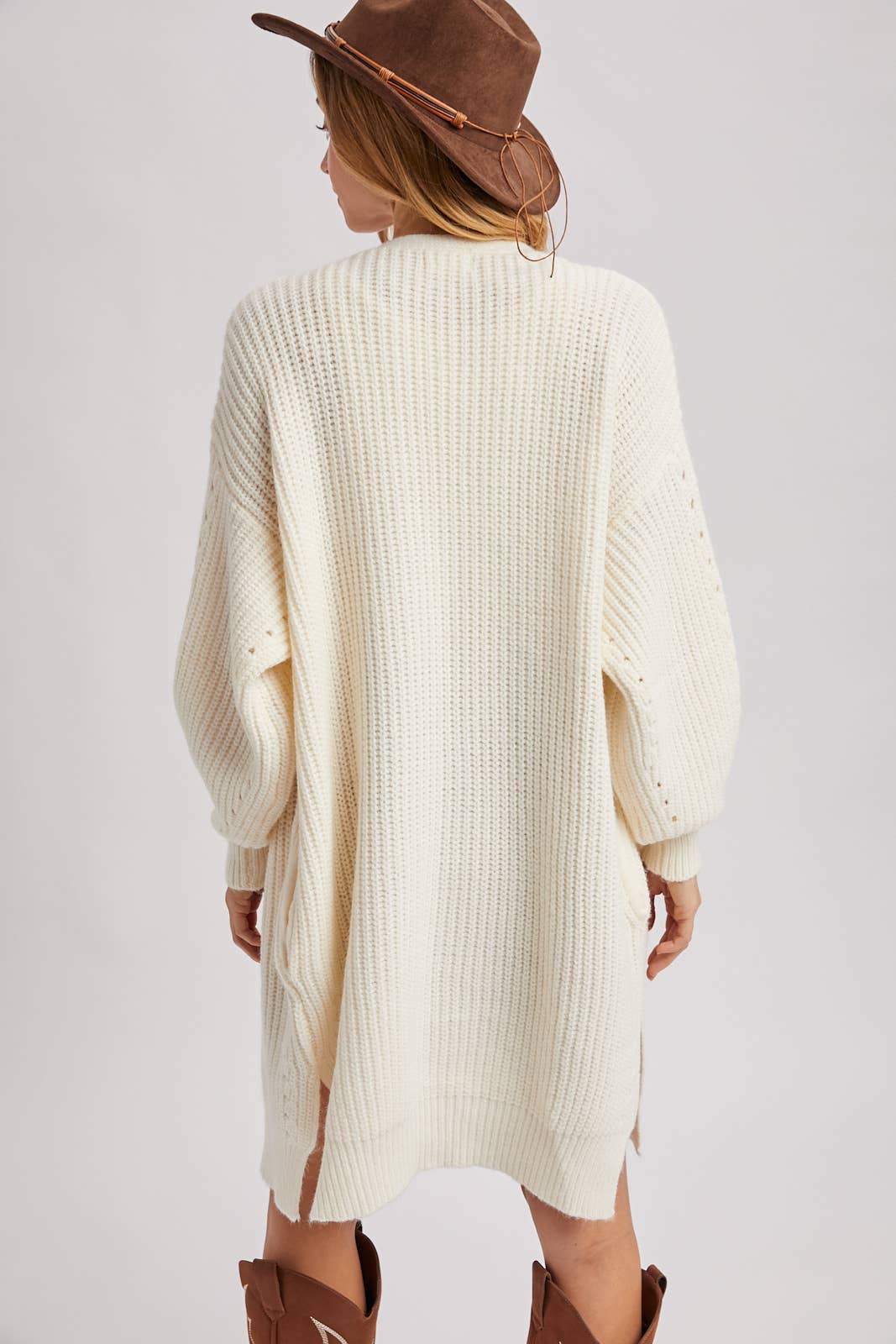 LONG KNIT SWEATER CARDIGAN