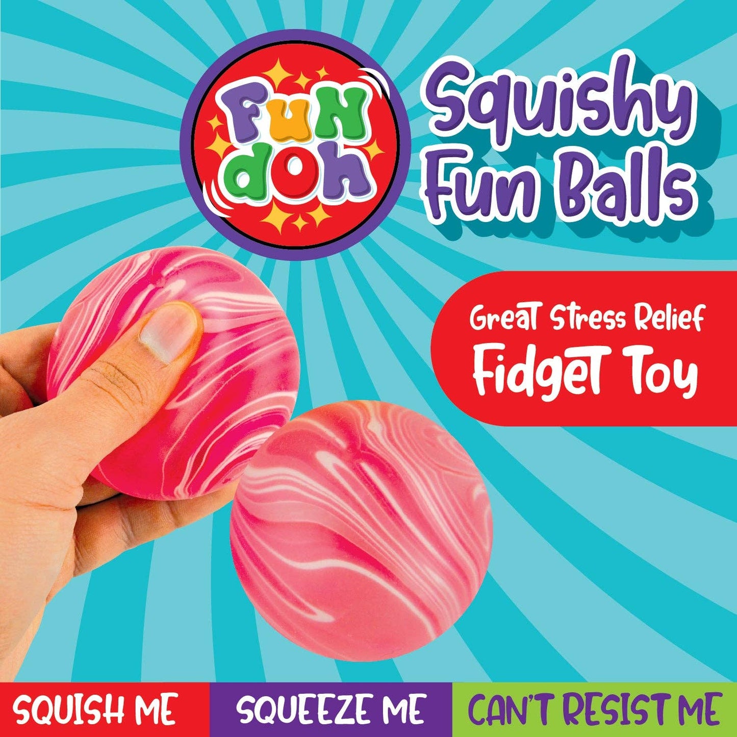 Fun Doh Squishy Fun Fidget Ball Boxed Assortment