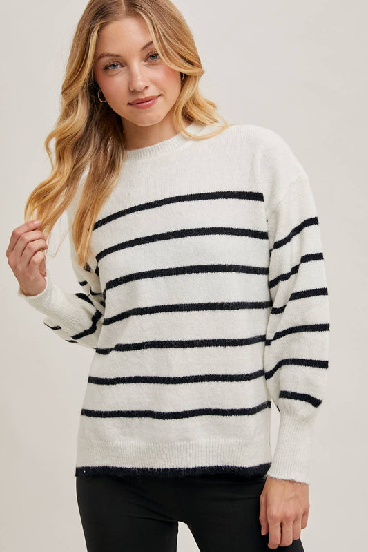 STRIPED KNIT SWEATER