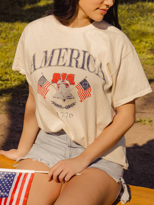 American Bell Off White Tee