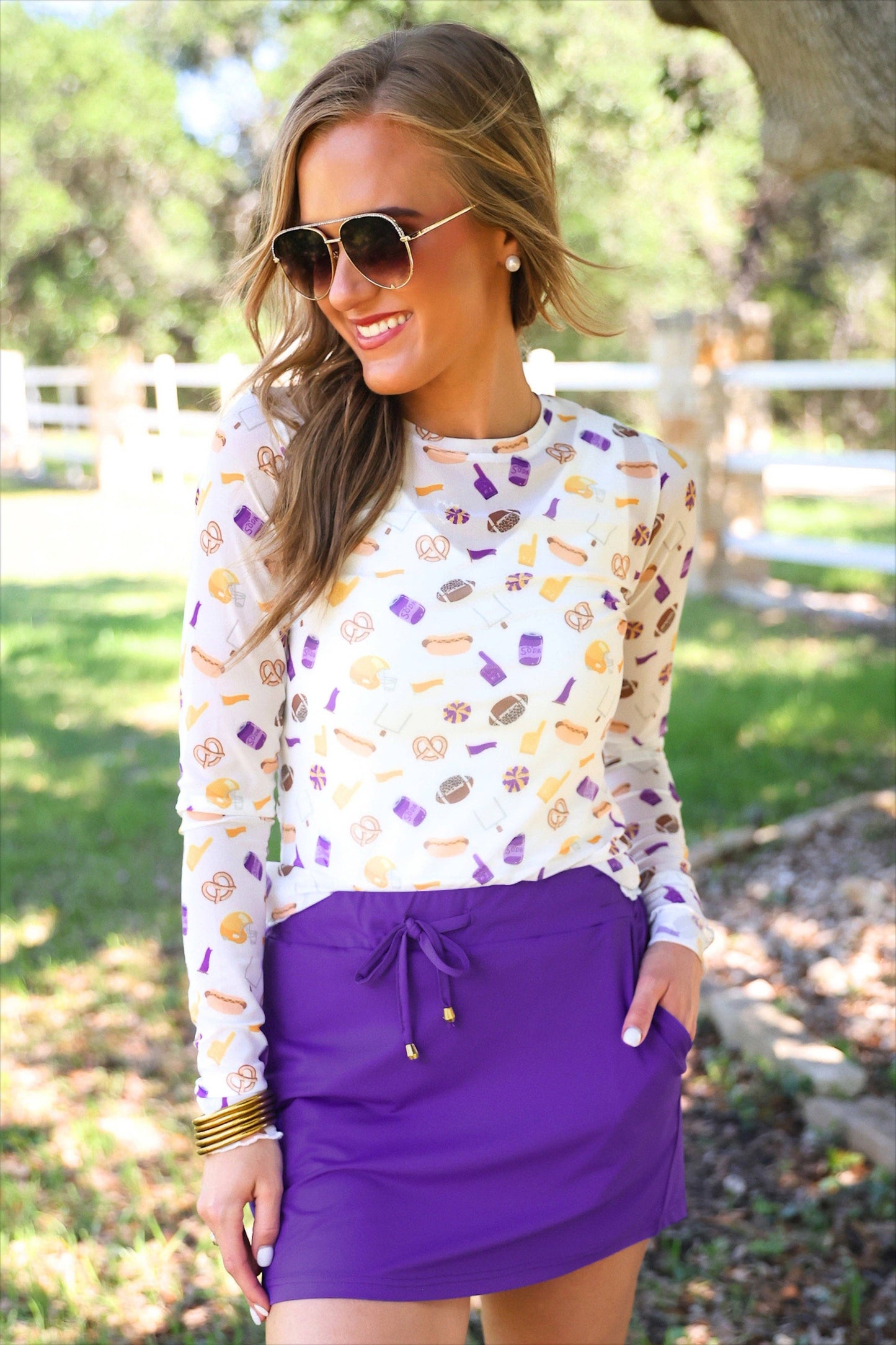 Solid Primary Purple Skort: Purple / XL