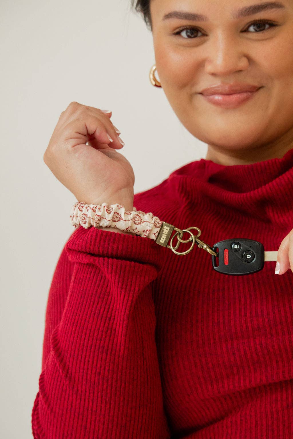 Vintage Red Ornament Keychain