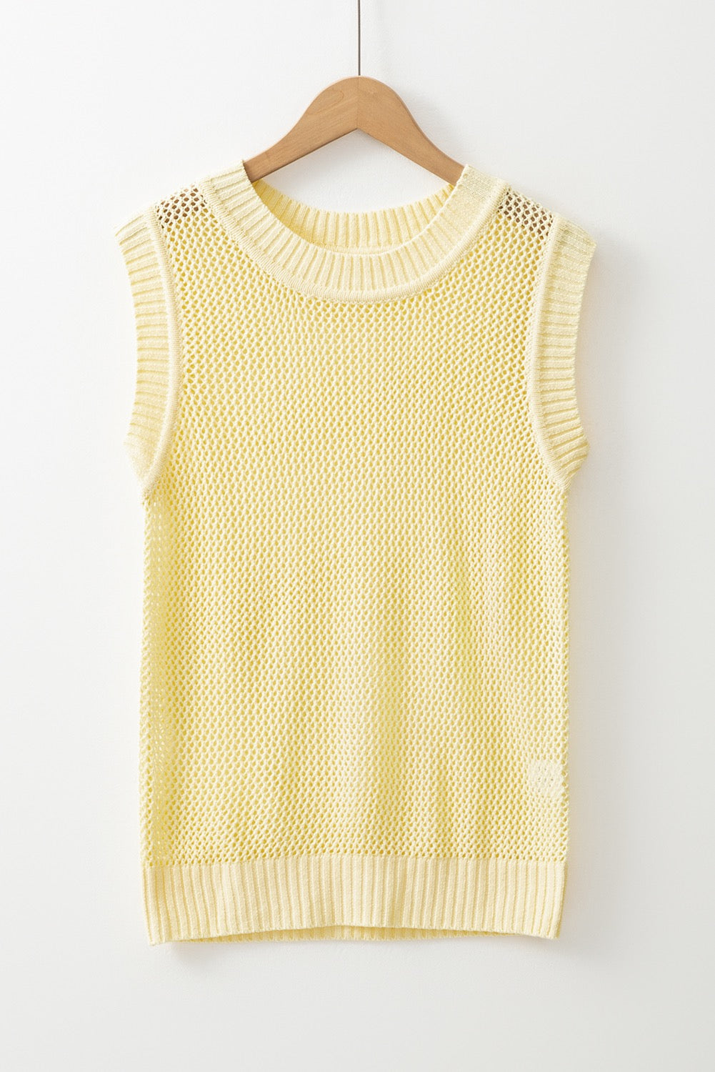Yellow Knit Sweater Vest
