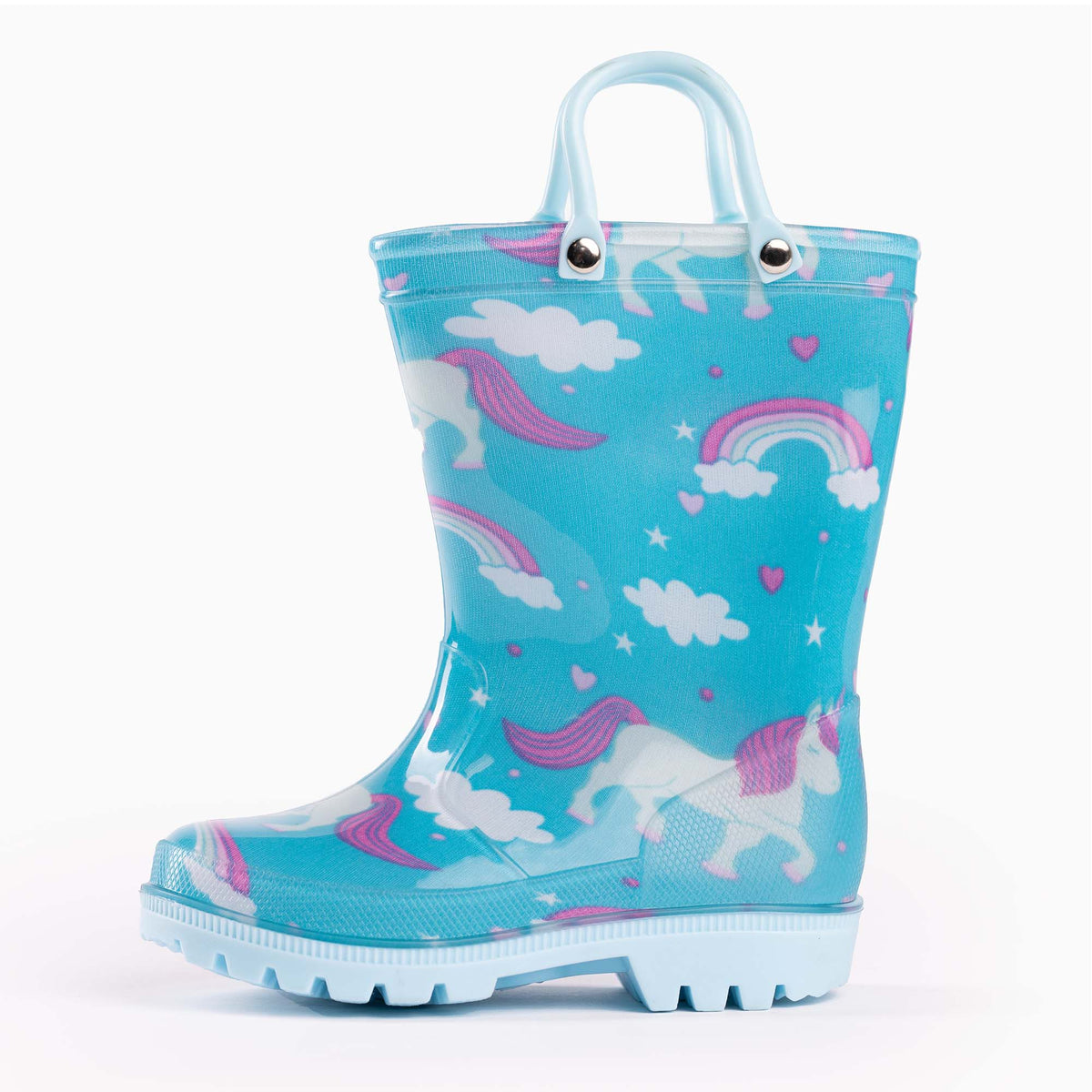 Norty Toddlers Little Kids Rain Boots - 41270- Blue Unicorns: 9 Toddler