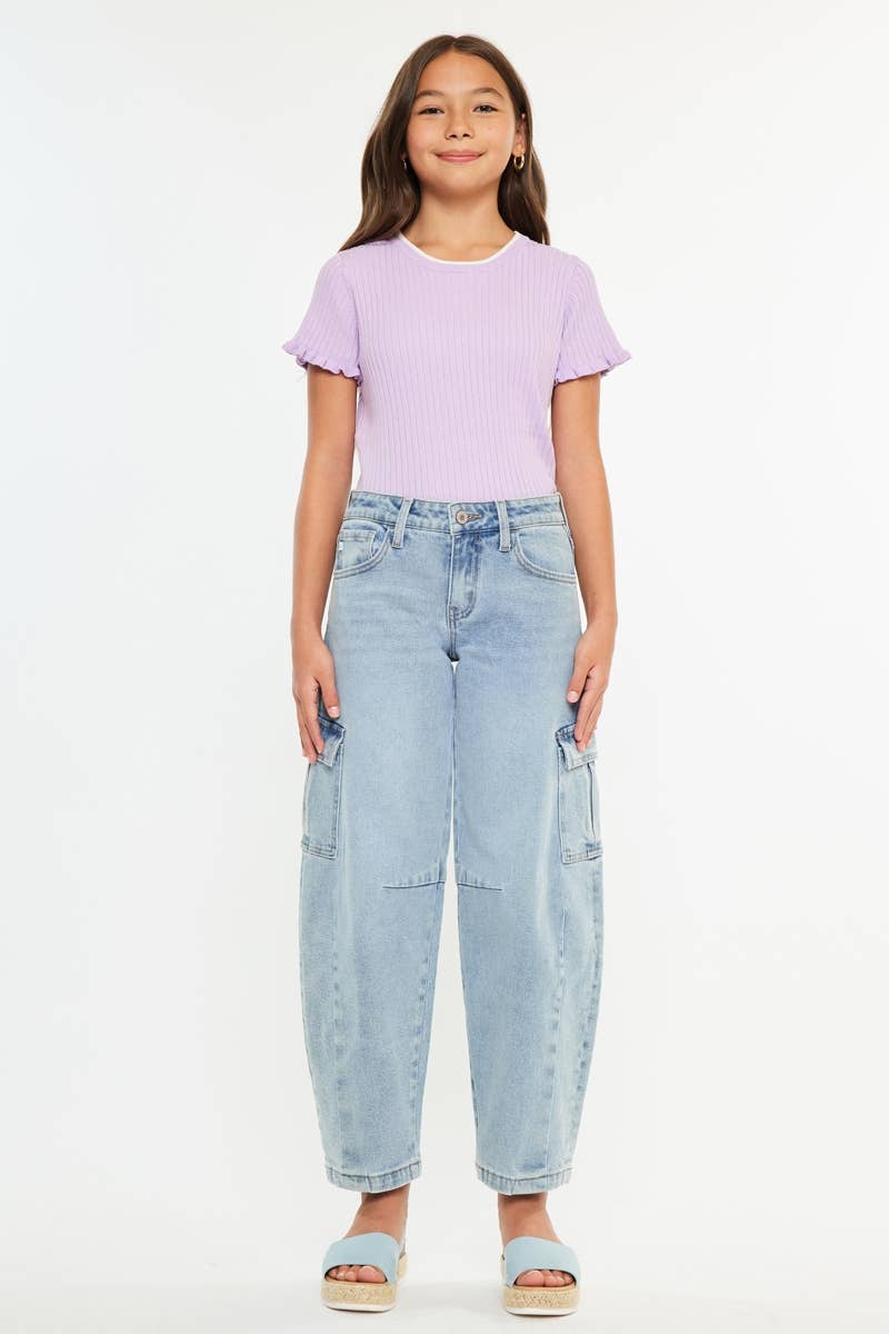 YOUTH LOW SLUNG HORSESHOE FIT JEANS-YC5539L: LIGHT / 6