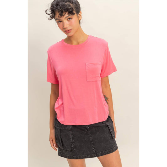 Classic Crew Neck Pocket