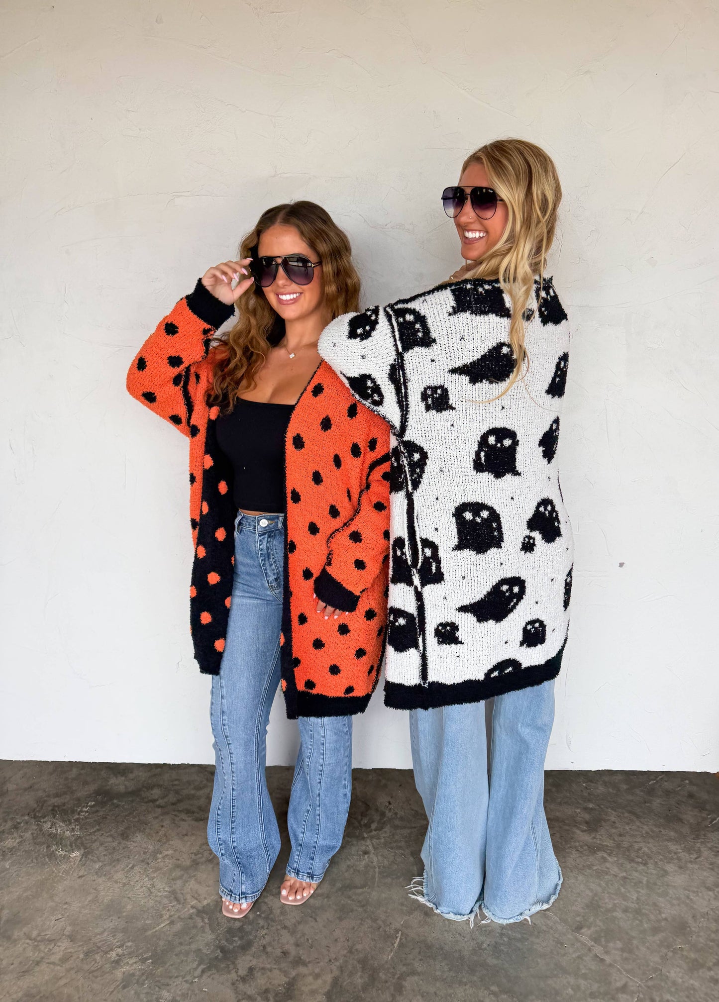 REVERSIBLE CLOUD CARDIGAN: POLKA DOT