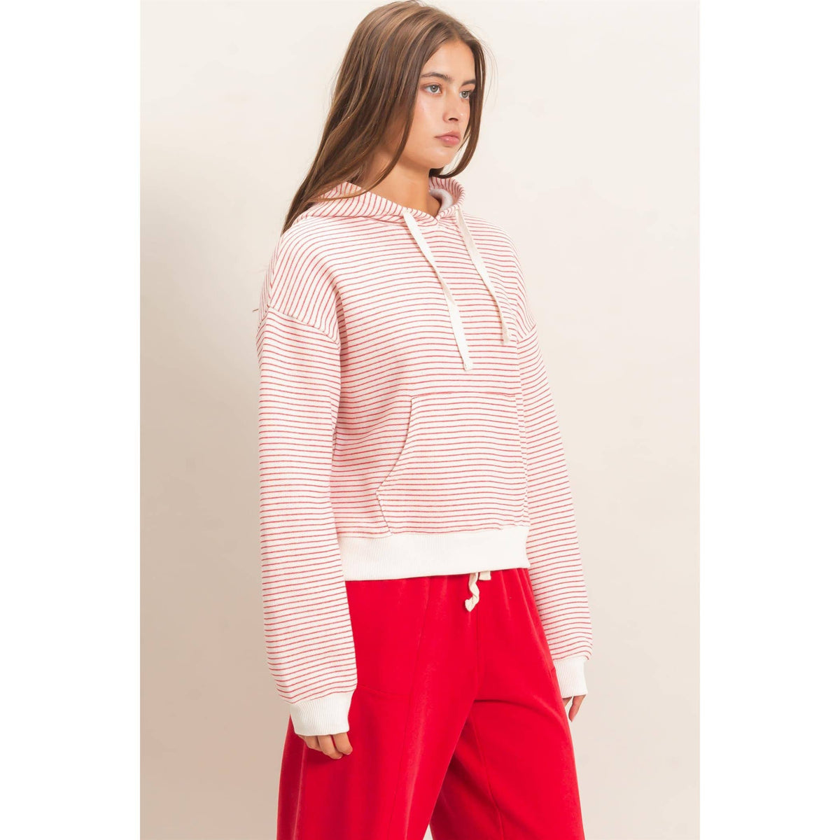 Striped French Terry Hoodie