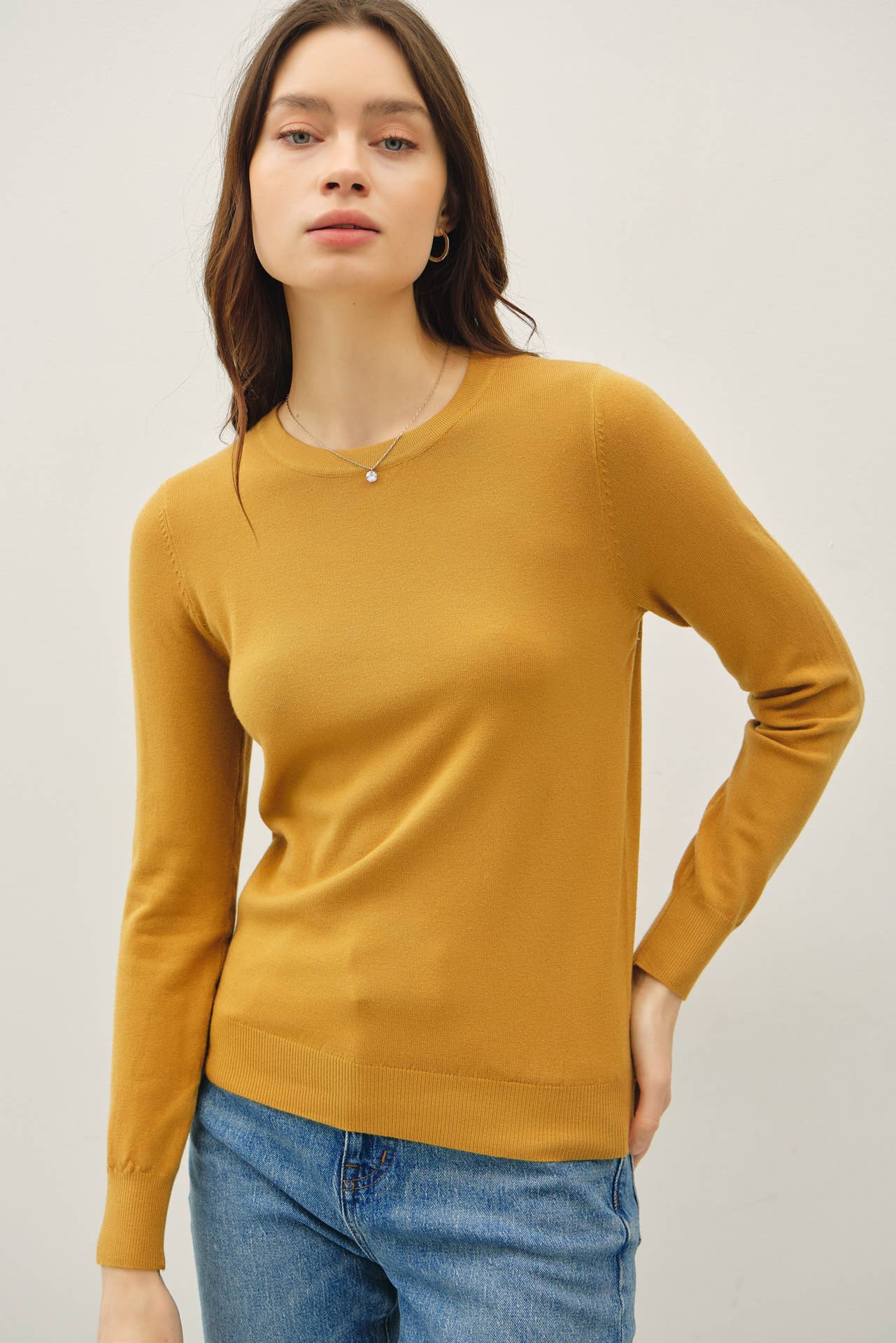 VISCOSE SOFT KNIT IVORY SWEATER