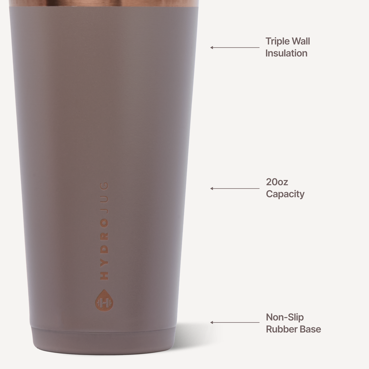 Clay HydroJug 20 oz Everyday Tumbler
